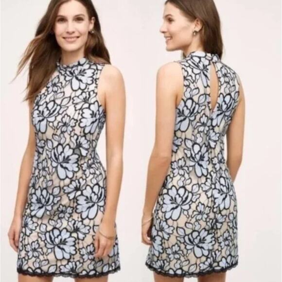 Plenty by Tracy Reese Anthropologie Sleeveless Floral Lace Sheath Dress Size 12 - Picture 1 of 8